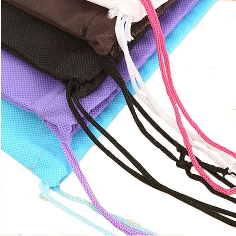 5PCS Non-woven Storage Bag Reusable Tote Drawstring Storage