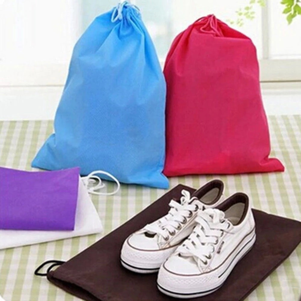 5PCS Non-woven Storage Bag Reusable Tote Drawstring Storage