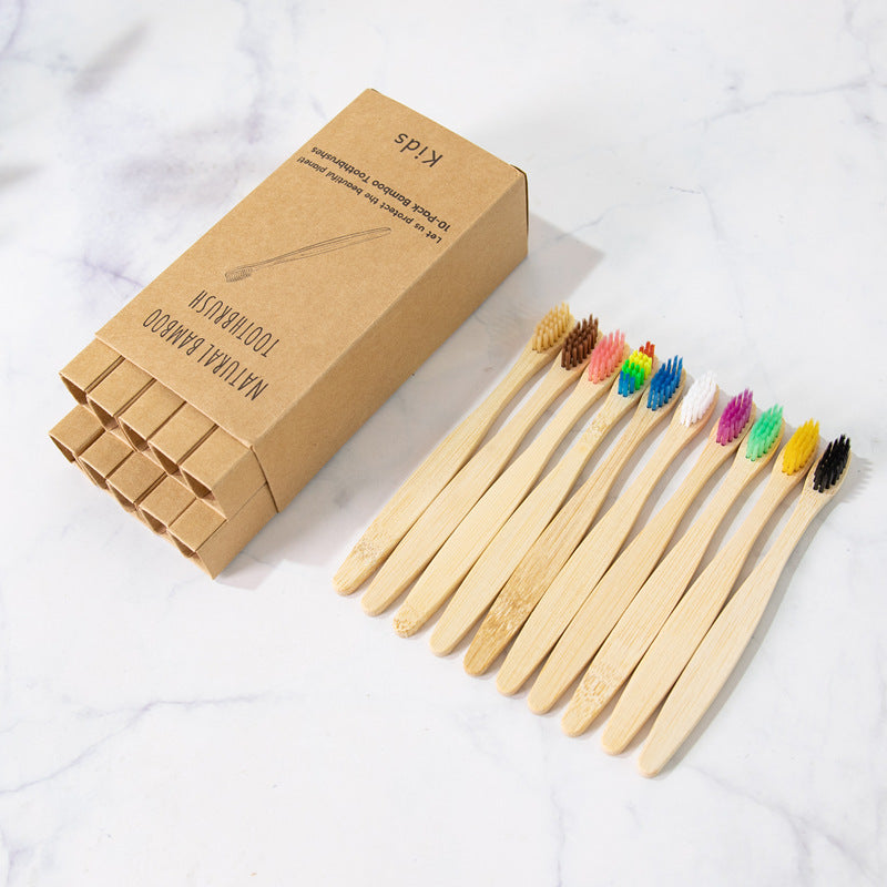 Bamboo Toothbrush Hotel Bamboo Charcoal Disposable Soft-bristle Toothbrush