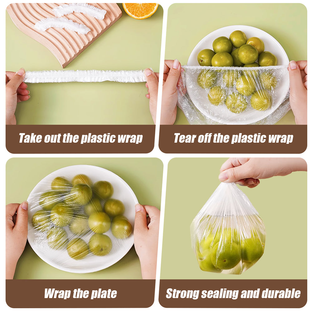 Plastic Bowl Covers Food Cover, Food Keeping Bags Elastic Reusable Plastic Stretch Elastic Food Storage Covers Kitchen Dining Plate Bread Proofing Universal Kitchen Wrap